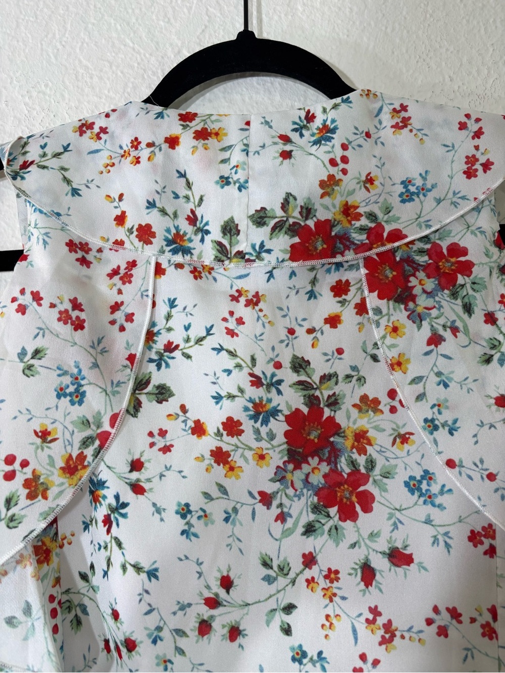 NWT Parker Cold Shoulder Spring Ditzy White Floral Ruffle Mini Dress Size Medium - Picture 6 of 9
